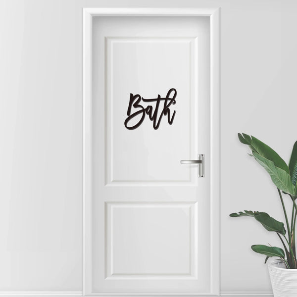 CIFbuy Vintage Rustic Bathroom Sign Letter Decor Modern Black Wall Hanging Home House Gift(TikTok, Temu Pick-up Service)