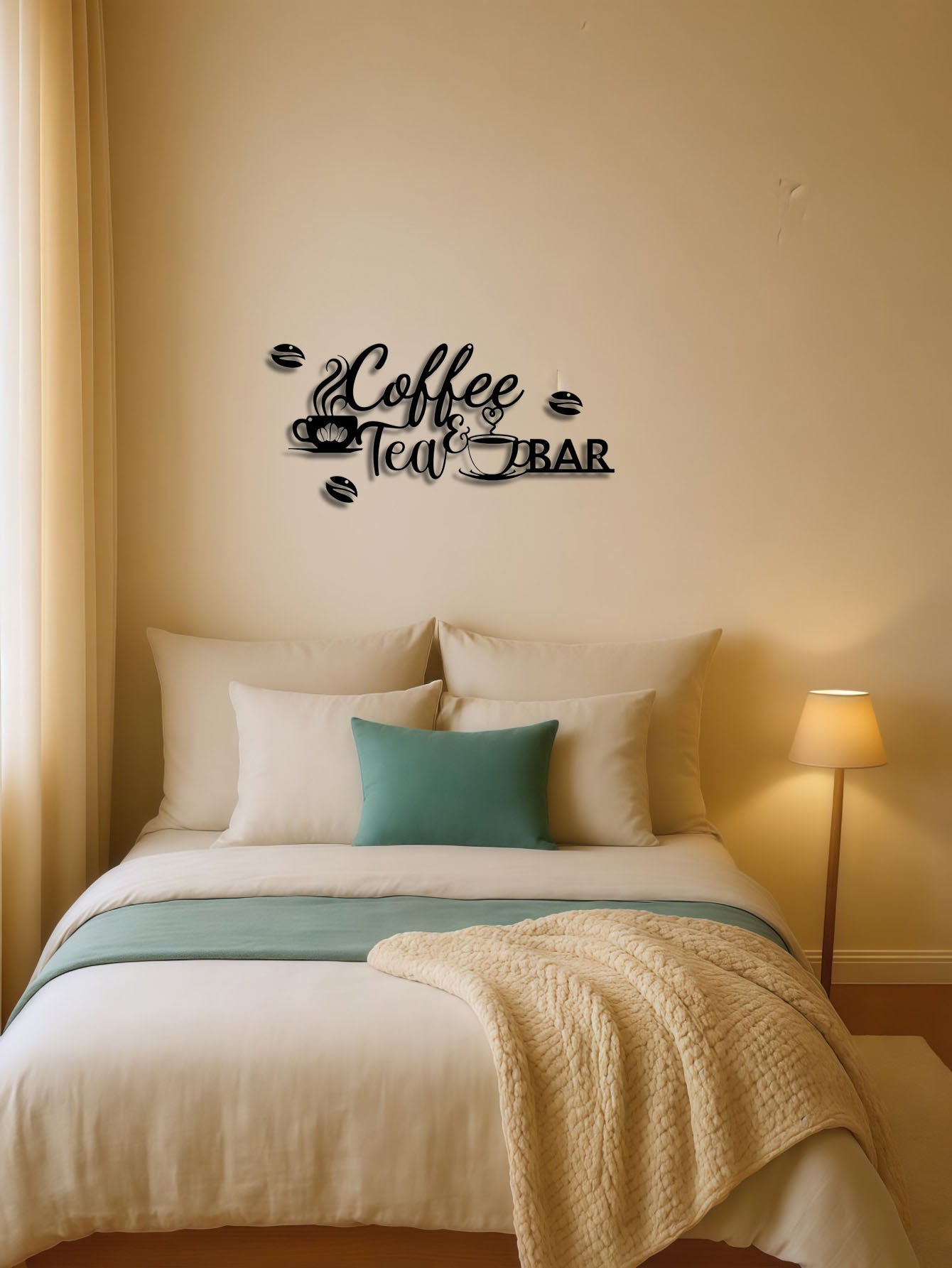 Vintage Metal Coffee Bar Sign,Rustic Wall Hanging Decor For Kitchen,Bathroom