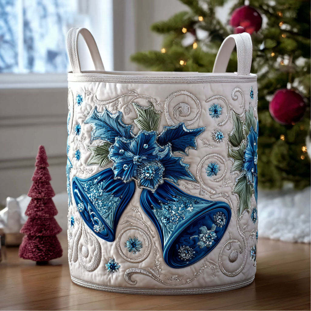 Quilted Embroidery Laundry Basket Storage Box Laundry Hamper