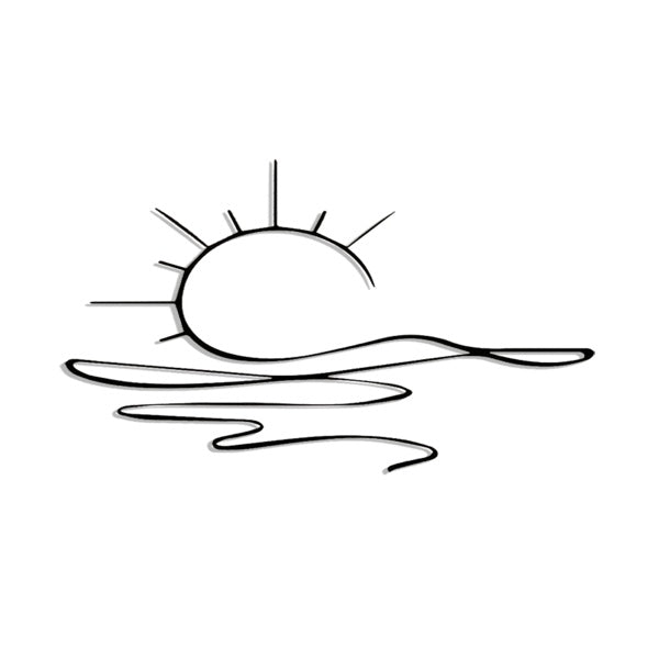 Minimalist Sunrise Wall Art - Modern Metal Iron Wall Decor, Abstract Sun Line Design For Home , Elegant Housewarming & Wedding Gift, Versatile For Living Room, Bedroom, Bathroom, Kitchen & Halloween