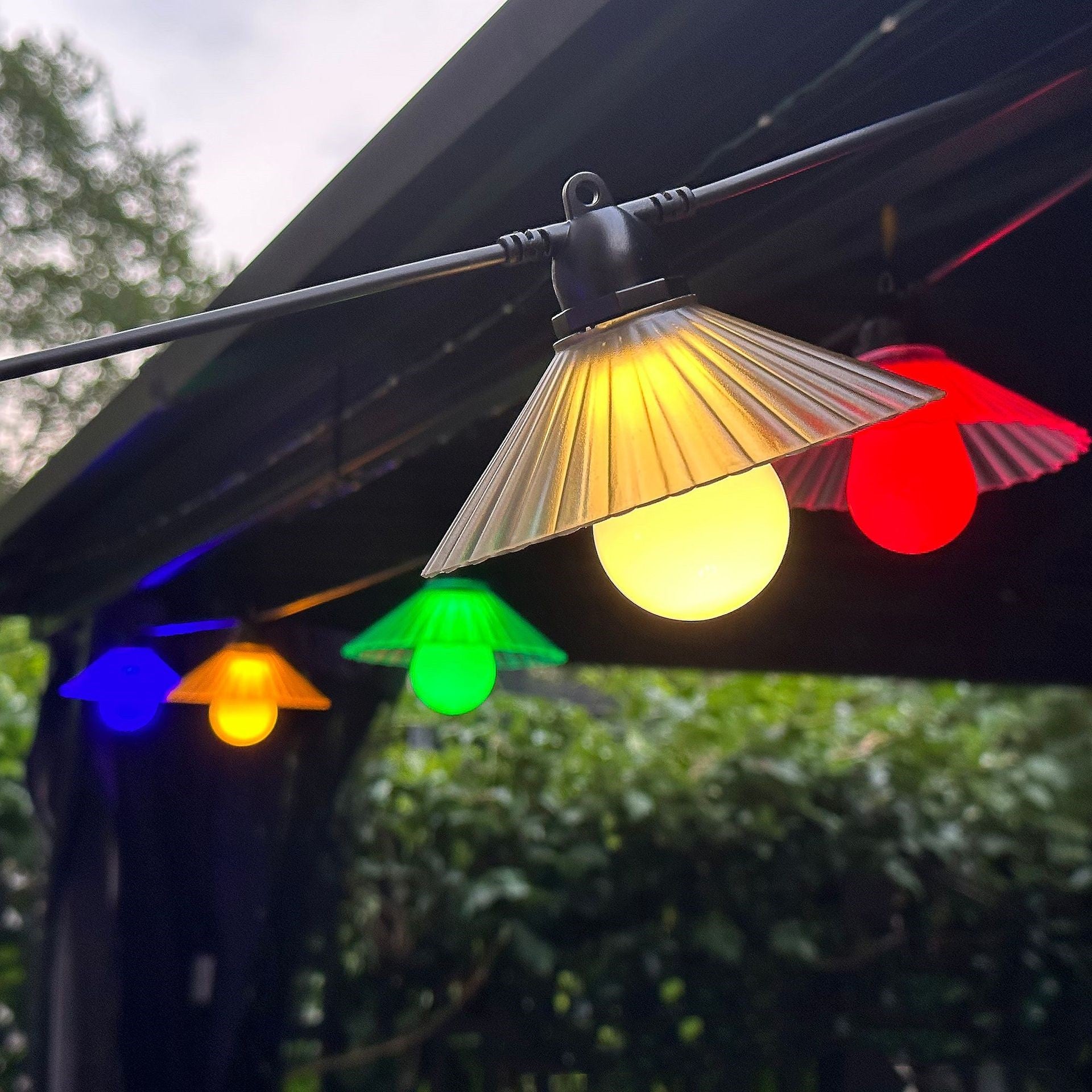 Outdoor Courtyard Camping Tent LED Globe Colored String Lights