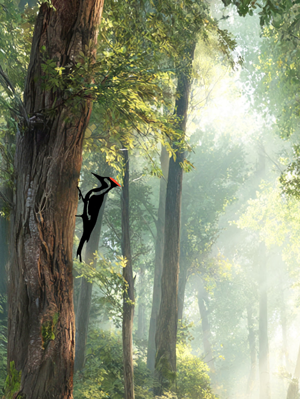 Metal Woodpecker Wall Art - Rust-Resistant Outdoor Decor For Garden & Patio