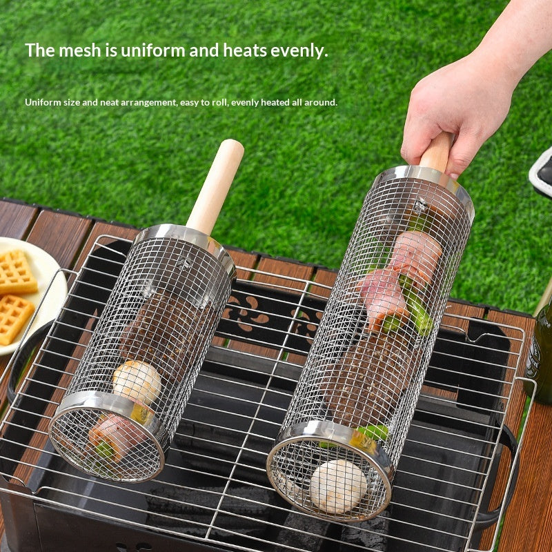 Stainless Steel Round Barbecue Grill For Outdoor Convenience