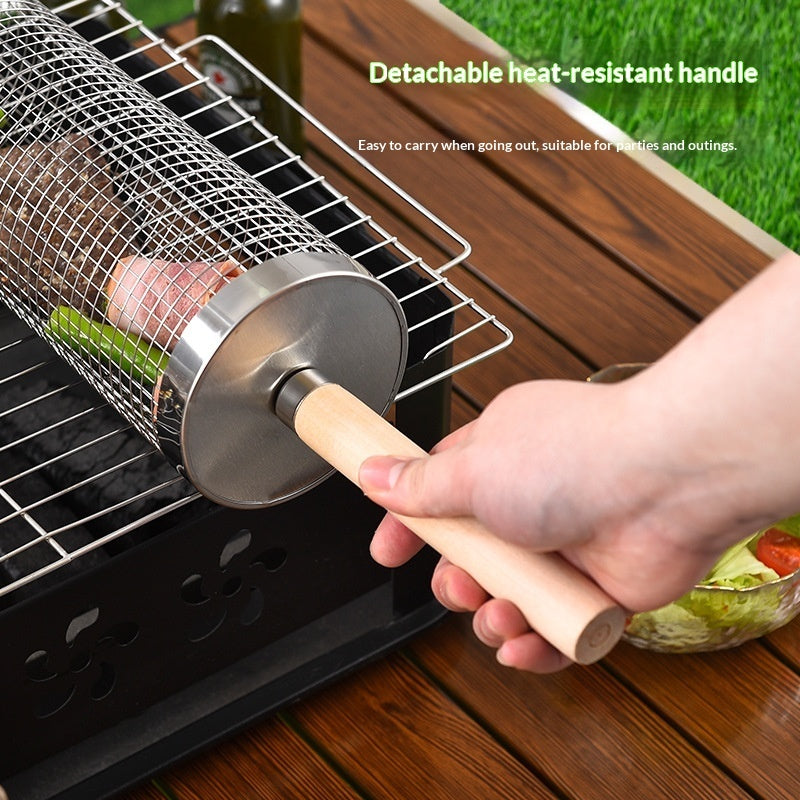 Stainless Steel Round Barbecue Grill For Outdoor Convenience