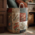 Quilted Embroidery Laundry Basket Storage Box Laundry Hamper