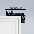 Room For Thinking Funny Bathroom Sign - Humorous Metal Toilet Door Decor