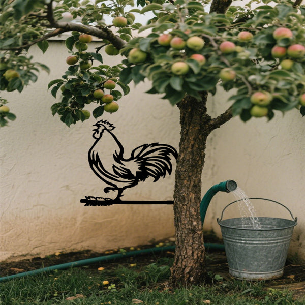 CIFbuy Vintage Farmhouse Style Outdoor Iron Garden Decor Art Wall Sign(TikTok, Temu Pick-up Service)